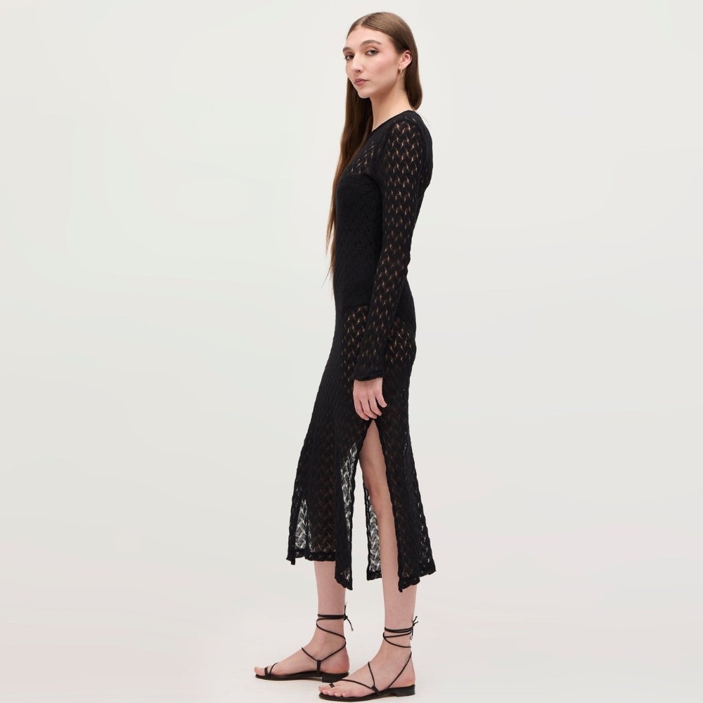 Hill House Home Enzo Dress Black Raschel Knit Coverup NWT - Picture 4 of 9